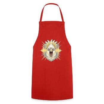 Tête sonore Kakadu - Tablier de cuisine - rouge - Devant - AI Model Male 185 dark (185cm)