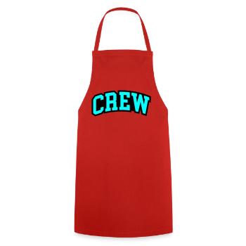 Lettrage de l’équipage - Tablier de cuisine - rouge - Devant - AI Model Male 185 dark (185cm)