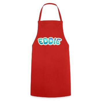 Occupation Eddie - Cooking Apron - red - Front - AI Model Male 185 dark (185cm)