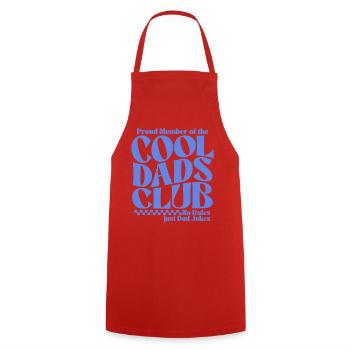 Papa Geschenk - Cooler Papa Vatertag Geschenkidee - Kochschürze - Rot - Vorne - AI Model Male 185 dark (185cm)