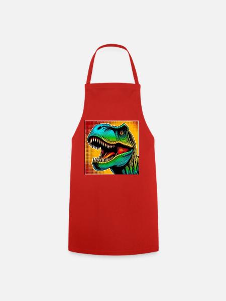 Dinosaurier - Kochschürze - Rot
