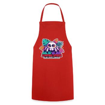 Jumping Spider Is My Spirit Animal Cute - Cooking Apron - red - Front - AI Model Male 185 dark (185cm)