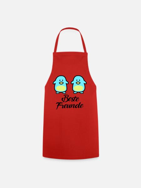 Pinguine Beste Freunde - Kochschürze - Rot