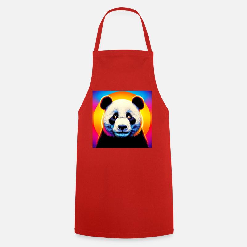 panda - Cooking Apron - red