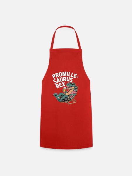 Promille-Saurus Rex Lounge - Kochschürze - Rot