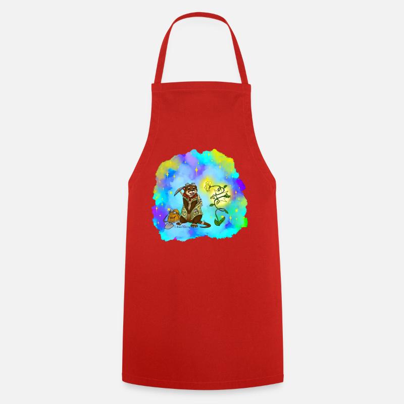 Star Seeker Otter - Cooking Apron - red