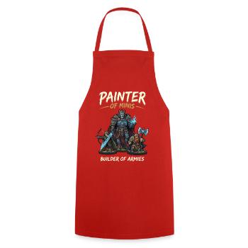 Maler der Minis Armeenbauer - Tablier de cuisine - rouge - Devant - AI Model Male 185 dark (185cm)