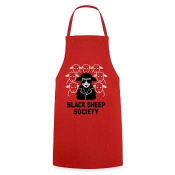 Société du Mouton Noir Black Sheep Society - Cooking Apron - red - Front - AI Model Male 185 dark (185cm)