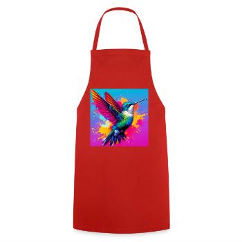 colibri - Tablier de cuisine - rouge - Devant - AI Model Male 185 dark (185cm)