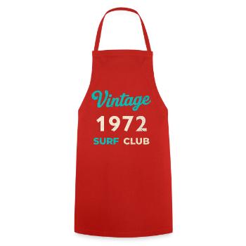 Vintage 1972 Surf Club Retro Geburtsjahr Geschenk - Kochschürze - Rot - Vorne - AI Model Male 185 dark (185cm)