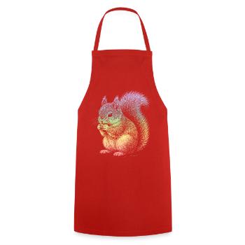Écureuil - Tablier de cuisine - rouge - Devant - AI Model Male 185 dark (185cm)