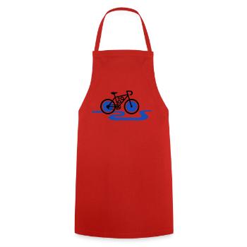 Moteur à engrenages moderne pour vélo électrique - Tablier de cuisine - rouge - Devant - AI Model Male 185 dark (185cm)