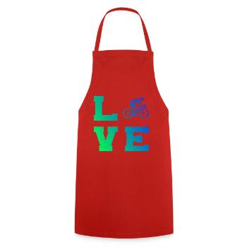 Gift idea for a road bike with road bike - Cooking Apron - red - Front - AI Model Male 185 dark (185cm)