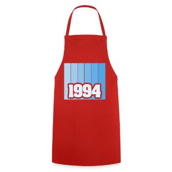 1994 - Cooking Apron - red - Front - AI Model Male 185 dark (185cm)