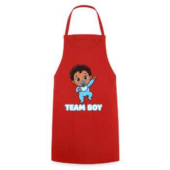 Team Boy Süßes Baby Design - Kochschürze - Rot - Vorne - AI Model Male 185 dark (185cm)
