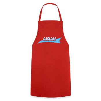 Geschenk für Aidan - Kochschürze - Rot - Vorne - AI Model Male 185 dark (185cm)