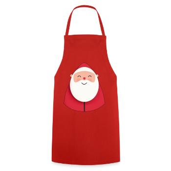 Kindisches Weihnachtsmann-Lächeln Spaß - Kochschürze - Rot - Vorne - AI Model Male 185 dark (185cm)