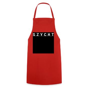 SZYCHT // Kattowitz Edition - Kochschürze - Rot - Vorne - AI Model Male 185 dark (185cm)