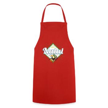 Natal Rio Grande do Norte Brasilien Retro Souvenir - Kochschürze - Rot - Vorne - AI Model Male 185 dark (185cm)