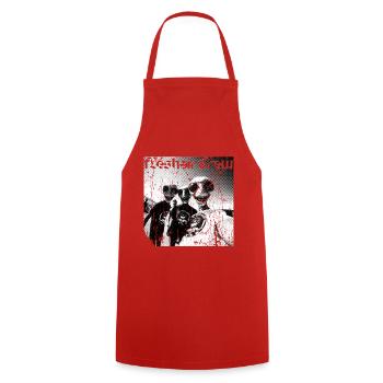 Fresh Shark Crew Graffiti - Cooking Apron - red - Front - AI Model Male 185 dark (185cm)