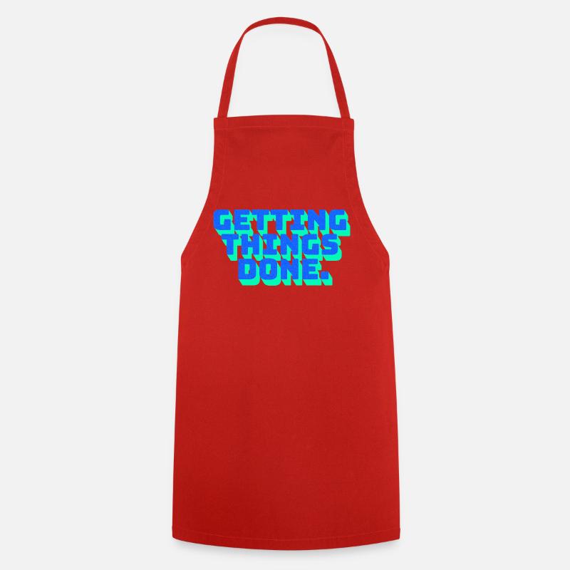 Focus Motivation Getting Things Done - Cooking Apron - red