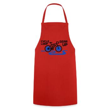 Motivational Gear Up Bicycle Loop - Cooking Apron - red - Front - AI Model Male 185 dark (185cm)