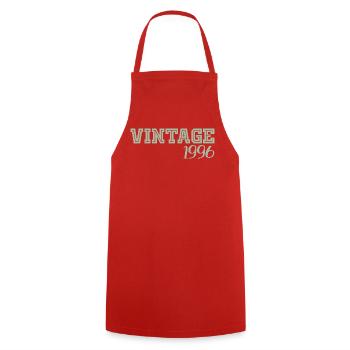 30 ans 1996 Vintage Retro Cadeau Anniversaire - Tablier de cuisine - rouge - Devant - AI Model Male 185 dark (185cm)