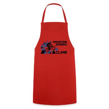 Escalade de VTT en montagne Dicton. - Tablier de cuisine - rouge - Devant - AI Model Male 185 dark (185cm)