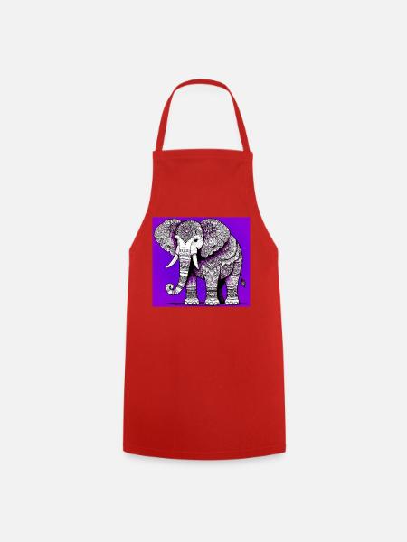 Elefant - Kochschürze - Rot