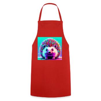 hedgehog - Cooking Apron - red - Front - AI Model Male 185 dark (185cm)