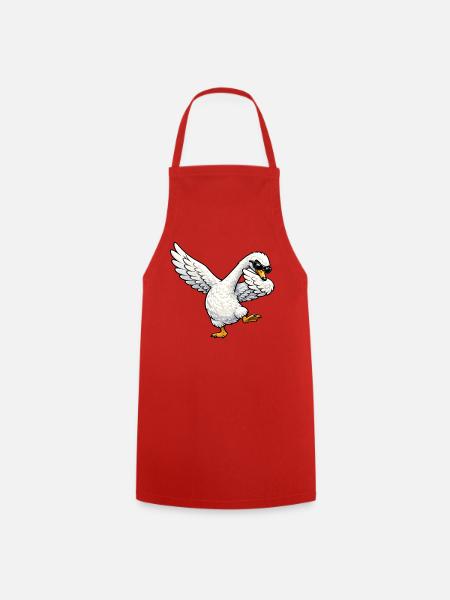 Dabbing Schwan - Kochschürze - Rot