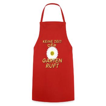 Keine Zeit Der Garten ruft / Gärtner Spruch - Kochschürze - Rot - Vorne - AI Model Male 185 dark (185cm)