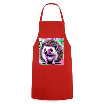 hedgehog - Cooking Apron - red - Front - AI Model Male 185 dark (185cm)