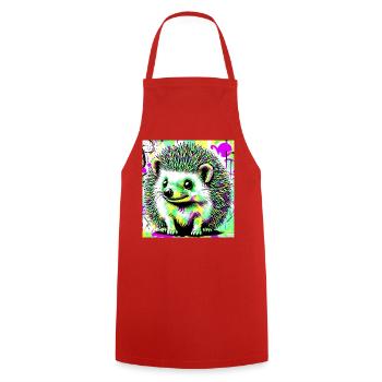 hedgehog - Cooking Apron - red - Front - AI Model Male 185 dark (185cm)