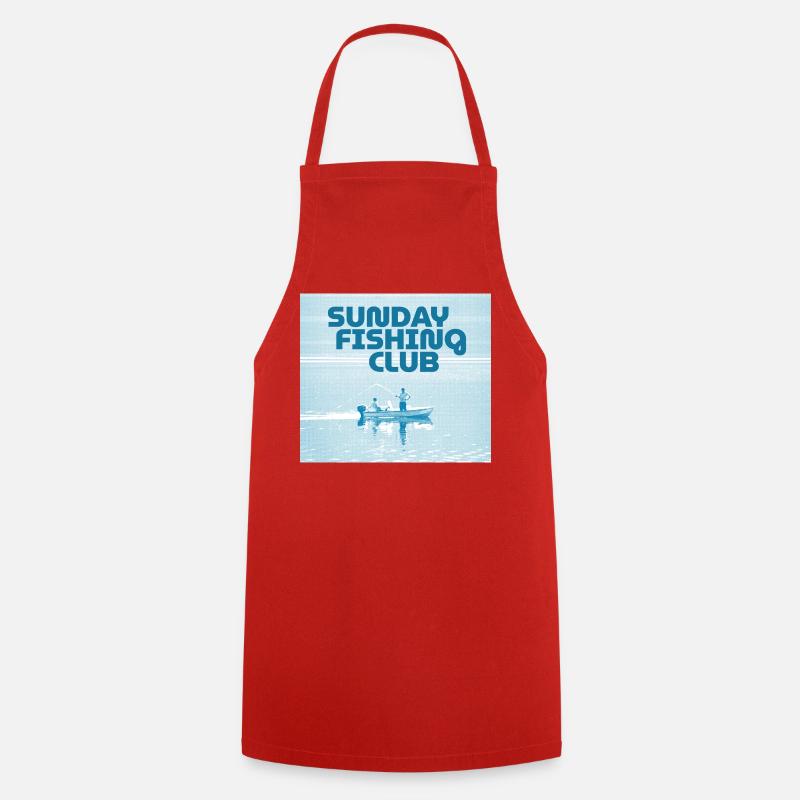 Club de pêche du dimanche - Tablier de cuisine - rouge