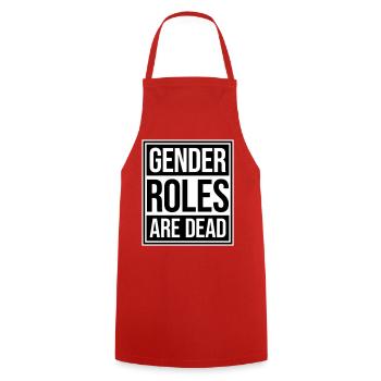 Gender Roles Are Dead Statement Freedom Saying - Cooking Apron - red - Front - AI Model Male 185 dark (185cm)