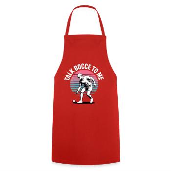 Boccia King Precision Passion - Cooking Apron - red - Front - AI Model Male 185 dark (185cm)