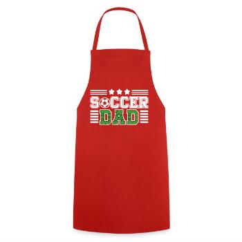 Soccer Father Pride Design avec un motif de balle - Tablier de cuisine - rouge - Devant - AI Model Male 185 dark (185cm)