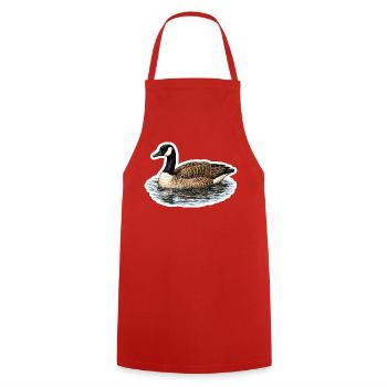 Canada Goose – Realistic Bird Motif Nature Design - Cooking Apron - red - Front - AI Model Male 185 dark (185cm)