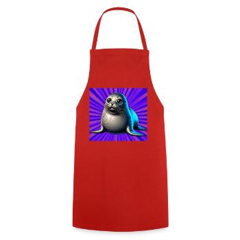 seal - Cooking Apron - red - Front - AI Model Male 185 dark (185cm)