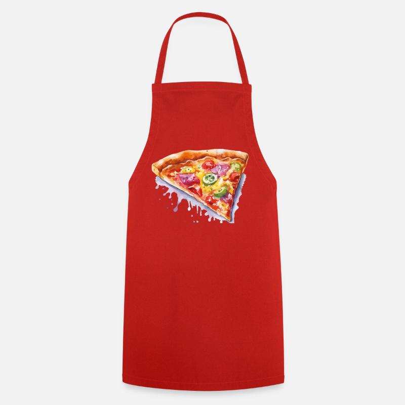 Pizza - Tablier de cuisine - rouge