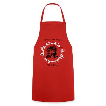 Mon signe Verseau - Tablier de cuisine - rouge - Devant - AI Model Male 185 dark (185cm)