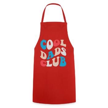 Cool Dads Club Retro Typo - Cooking Apron - red - Front - AI Model Male 185 dark (185cm)