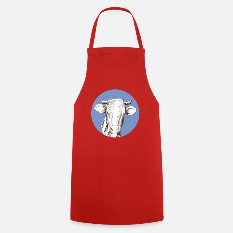 Vache - Tablier de cuisine - rouge