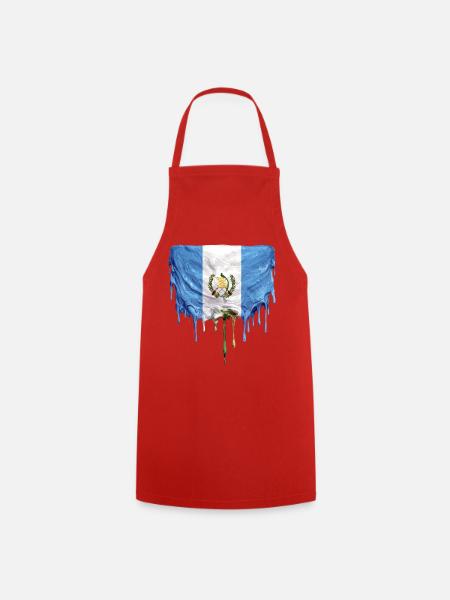 Guatemala Flagge Schmelz-Effekt - Kochschürze - Rot
