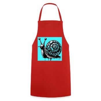 Escargot - Tablier de cuisine - rouge - Devant - AI Model Male 185 dark (185cm)