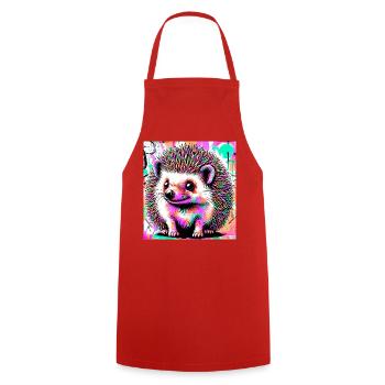 hedgehog - Cooking Apron - red - Front - AI Model Male 185 dark (185cm)