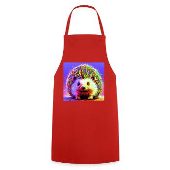 hedgehog - Cooking Apron - red - Front - AI Model Male 185 dark (185cm)
