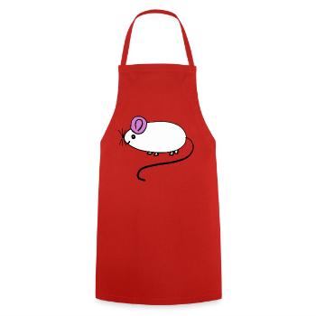 Mouse Rat Rodent Kids Baby - Cooking Apron - red - Front - AI Model Male 185 dark (185cm)