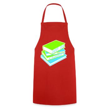 Just One More Chapter Lustig Bücherwurm Lesen Cool - Kochschürze - Rot - Vorne - AI Model Male 185 dark (185cm)